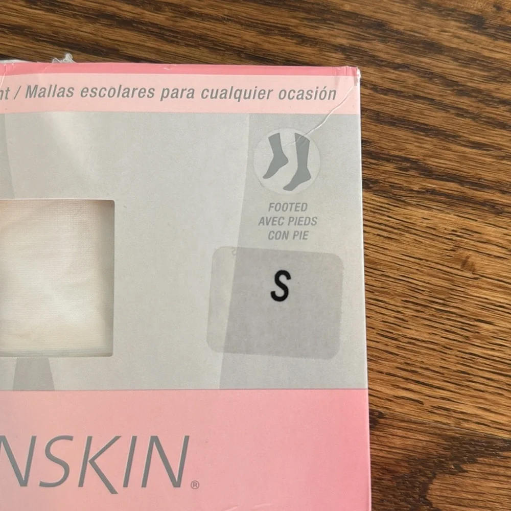 Danskin white tights footed. Never opened. Size Small. Dancers or going out.